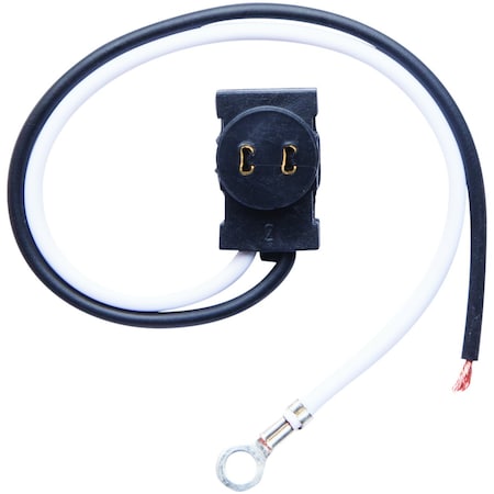 Optronics Straight 2-wire pigtail with weathertight plug, 7in. leads, .170 ID eyelet on ground AL42PB